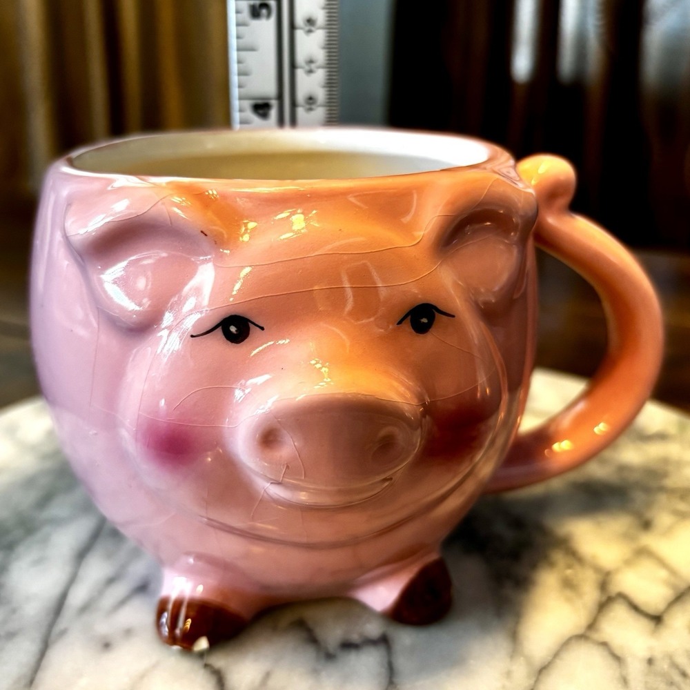 Ceramic 3D Pink Pig Hog Farm Coffee Cup 12oz Mug Microwave Dishwasher Safe - Picture 6 of 8